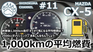 【MAZDA CX-5】納車後1000km走行 さてさて気になる平均燃費は？