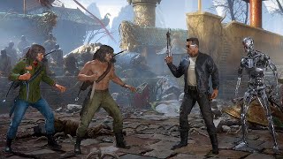 Mortal Kombat 11 Rambo Vs Terminator & Endoskeleton Terminator Gameplay MK11
