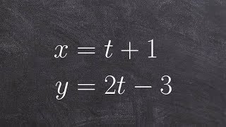 Eliminating the parameter for parametric equations linear