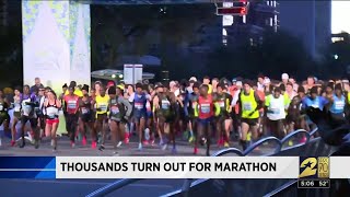 Thousands turn out for Houston Marathon