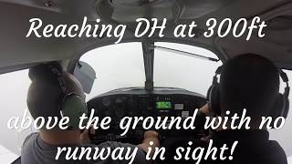 IFR Flight in a Piper Arrow ATC Audio. ILS forced missed approach and RNAV approach to minimums!!