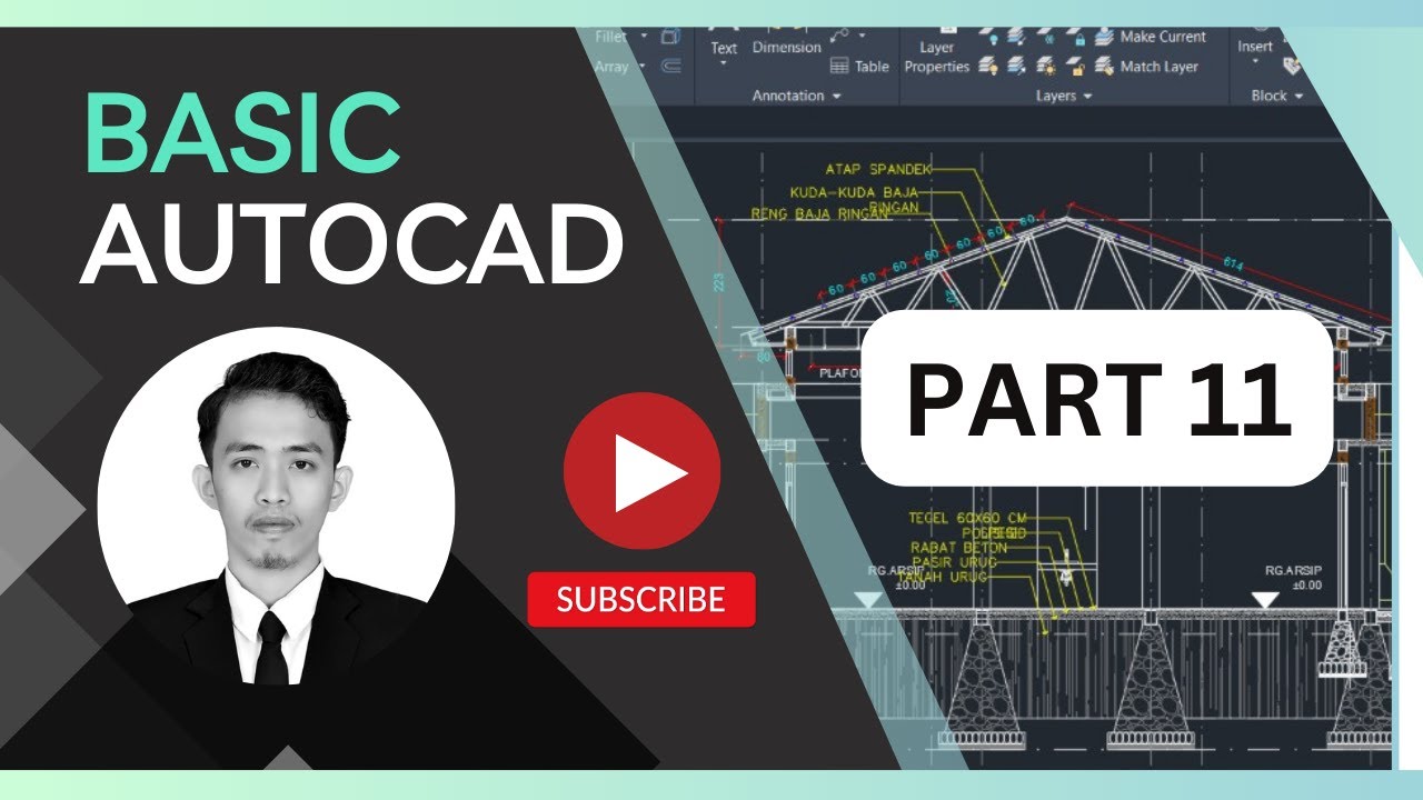 PART 11. DASAR-DASAR MENGGUNAKAN AUTOCAD - YouTube