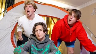 CAMPING IN BEST FRIENDS ROOM 24 HOURS EP. 2