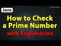 Java Program to Check Whether a Number is Prime or Not with explanation | java prime number