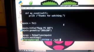 Python GUI Program on Raspberry Pi