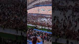 Pope Francis enters the stadium, in Marseille (France)