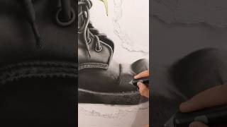 Step by Step Hyper Realistic SHOE Drawing! #shorts #drawing