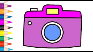 Camera drawing and coloring | how to drawing Camera | Camera easy drawing