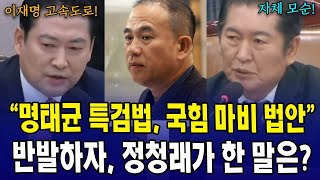 [🔵법사위] 탄핵소추위원장 정청래, 여야 격돌 했던 명태균 특검법.. \