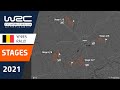 The 20 stages of WRC Renties Ypres Rally Belgium 2021