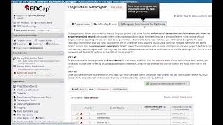 REDCap 101 Part 8 Longitudinal Design Feature
