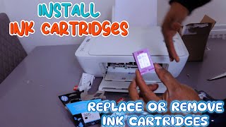 How To Install Ink Cartridges \u0026 How To Replace Ink Cartridges  In HP Deskjet 2710E, 2700e Printer