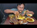 very spicy big pangas fish head curry eating show