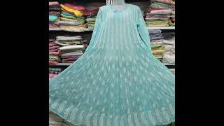 beautiful Lucknowi Chikankari Anarkali Kurties, 56 Kali anarkali, whatsapp-7977198428