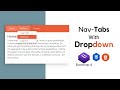 Tabs With Dropdown in Bootstrap | How  to create Tab menu Using Html , Css Bootstrap