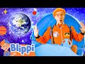 Blippi Space Rocket Adventure! | Vehicle Learning | Educational Videos For Kids