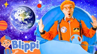 Blippi Space Rocket Adventure! | Vehicle Learning | Educational Videos For Kids