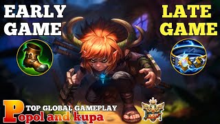 44 Kills Full Gameplay!! Popol and Kupa Early \u0026 Late Build | Popol and kupa Build and Emblem MLBB