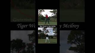 tiger woods \u0026 rorymcilroy. 타이거우즈 \u0026 로리맥길로이 드라이버스윙 궤도 #golfswing  #pga #골프 #shorts #slowmo #driver