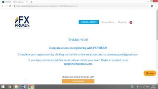 Fxprimus Guide EP1. Register account