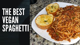 Vegan Spaghetti and Garlic Bread