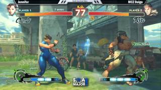 Team Madcatz Daigo Umehara (Ryu) vs Jennifer (Chun) - SEA Major Pools SSF4AE 2012