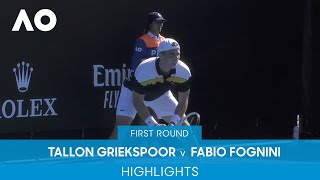 Tallon Griekspoor v Fabio Fognini Highlights (1R) | Australian Open 2022