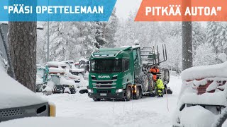 Ketjut pyöriin ja Timberjack työmaalle - päivä logistiikka-alaa Jämsänkoskella