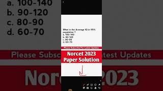 Aiims Norcet 2023 Paper With Solution Correct Answers Part-11