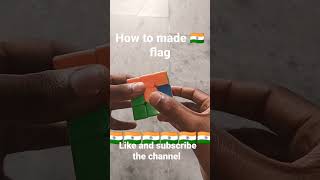 how to make Indian flag 🇮🇳 on a Rubik's cube # viral # shorts