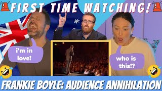 FIRST TIME REACTING frankie boyle - audience annihilation. We weren't ready for this!