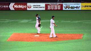 2015.09.13 賢介飯山中島多め ファイターズ 守備練習 内野編 札幌ドーム