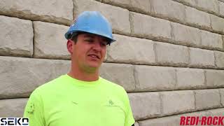 Why contractors choose redi rock retaining walls - installation overview