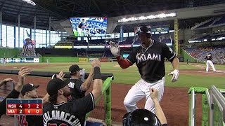 WSH@MIA: Stanton launches an opposite-field homer