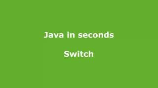 Java switch Demo-1 in 60 seconds