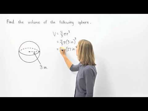 How do you find out the volume of a sphere?