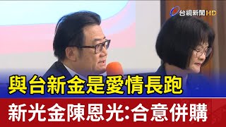 與台新金是愛情長跑 新光金陳恩光：合意併購