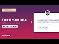 How To Make Responsive Testimonial Slider On Website Using HTML CSS | No Javascript