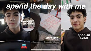 SPEND THE DAY WITH ME ❄️ taking an exam, driving vlog, + volleyball practice | VLOGMAS DAY 17