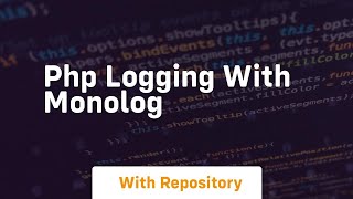 php logging with monolog