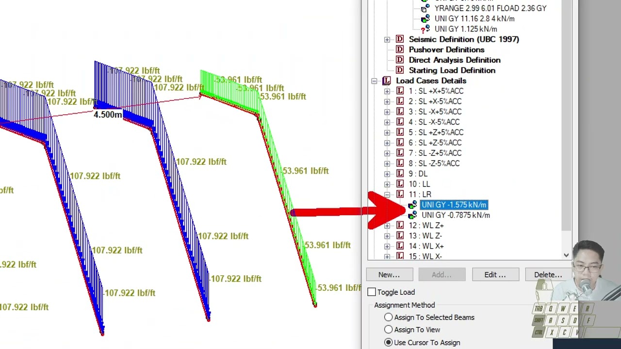 Staad Pro Basics 30 Load Combinations Manual Input Youtube