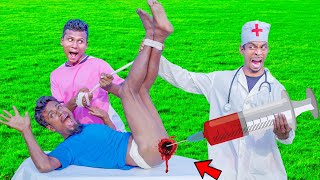 Must Watch Special Injection Funny Video New Doctor Comedy Try To Not Laugh Ep 200 By @FamilyFunTv1