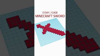 [1DAY_1CAD] MINECRAFT SWORD #shorts #tinkercad #project