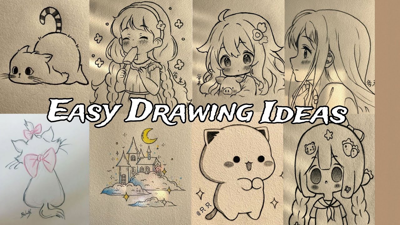 Easy Drawing Ideas Aesthetic Drawing Ideas For Beginners Youtube