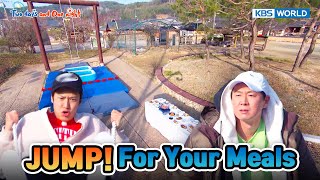 Jump, and the set meal is yours. [Two Days and One Night 4 Ep222-1] | KBS WORLD TV 240428