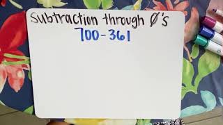 Subtracting Through Zeros Using Standard Algorithm