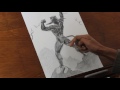 timelapse charcoal drawing