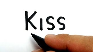 VERY EASY, How to turn words KISS into cartoon