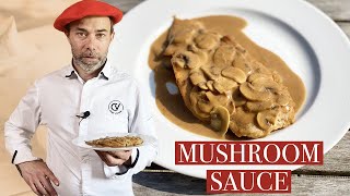 Traditional french recipe of MUSHROOM SAUCE I Chef Vivien
