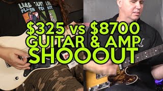 $325 vs $8700 Guitar \u0026 Amp TONE SHOOTOUT (Tel-e style)